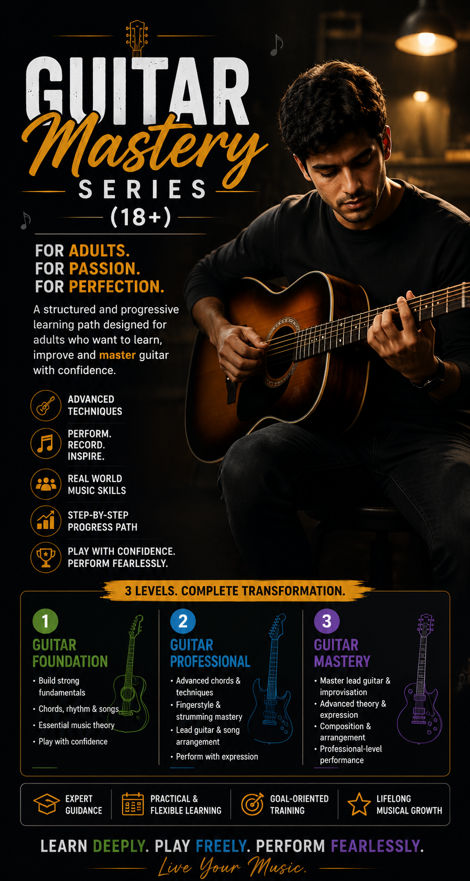 🎸 Guitar Mastery Series (18+)