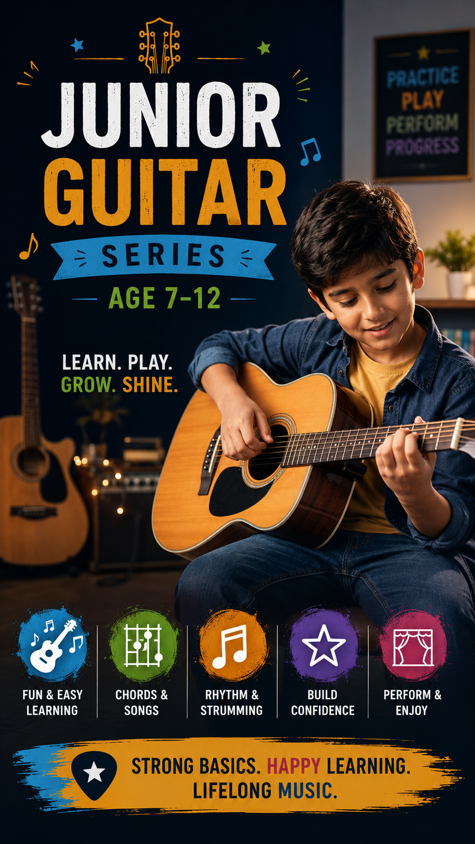 🎸 Junior Guitar Series (Age 7–12)